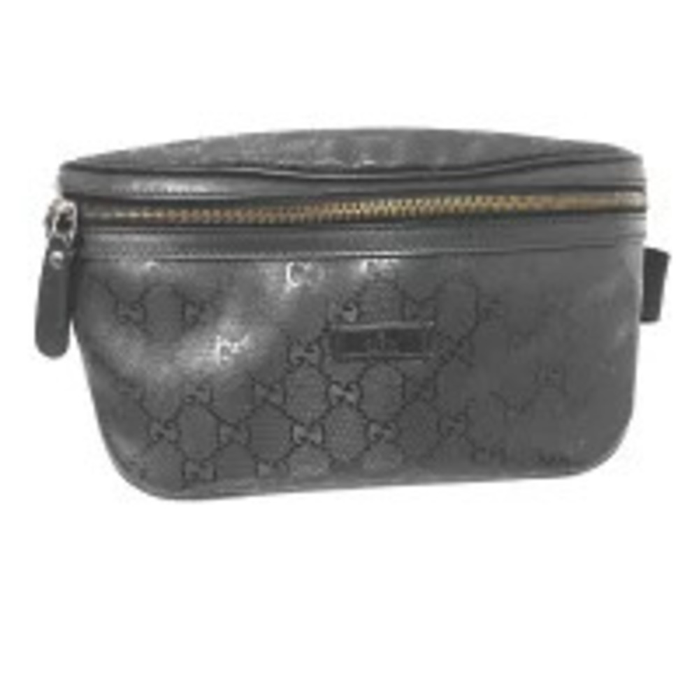 Gucci Waist Bag Body Bum Crossbody Belt Shoulder GG Imprime Black
